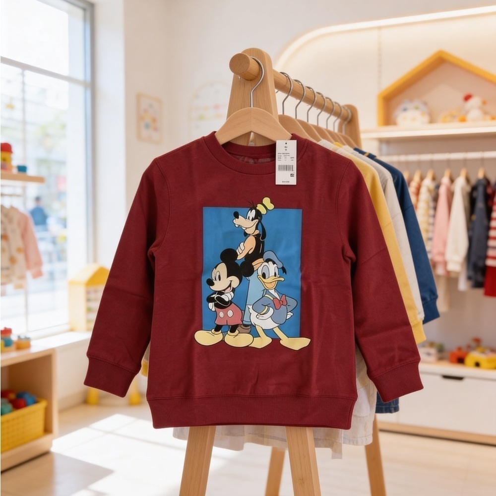 Kids Red Long Sleeve Mickey and Friends SweatShirt - Picture 4 of 7